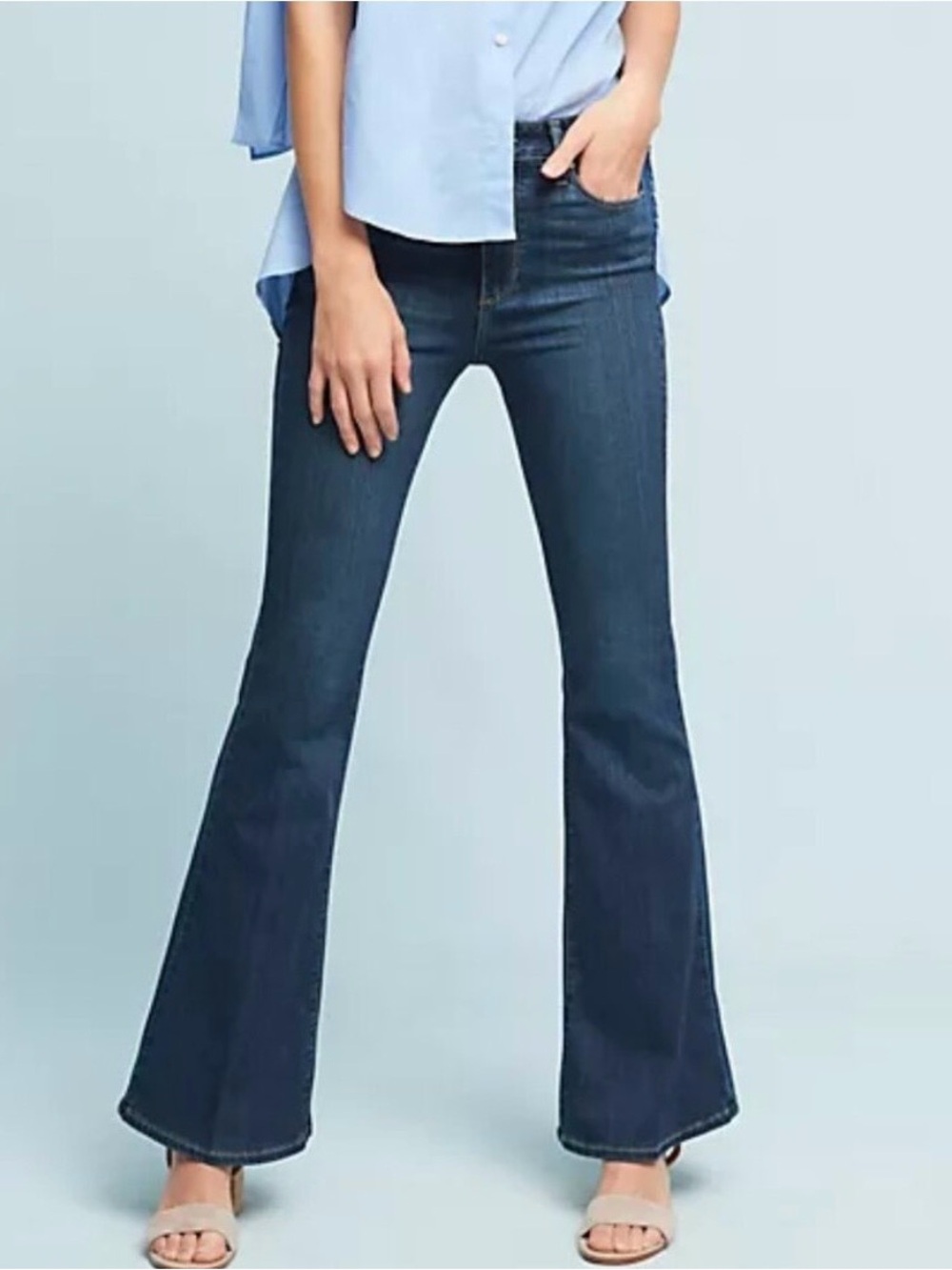 PAIGE Dark Blue Flare Jeans
